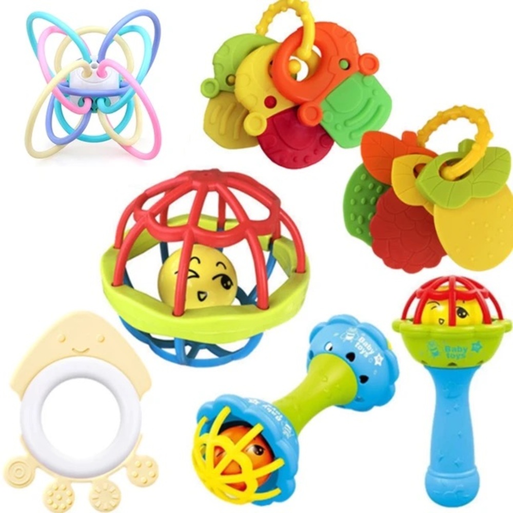 Baby hand grasp ball rattle